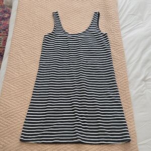Madewell Black and White Striped Dress
